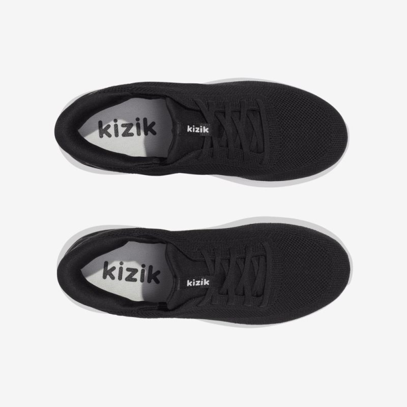 Kizik Athens Kids' Sneakers Black | OXED9437