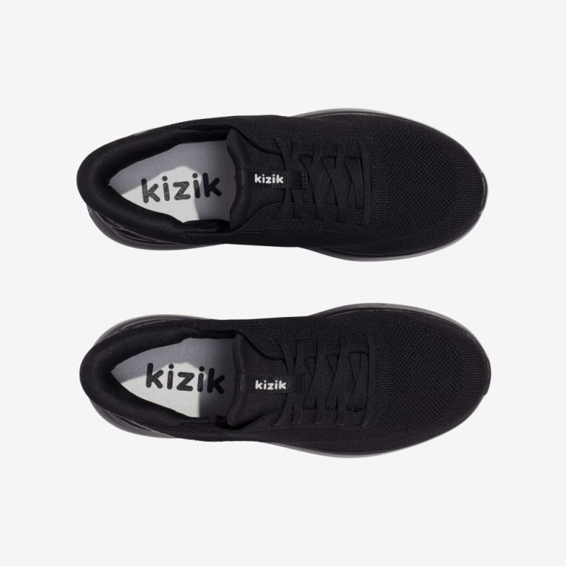 Kizik Athens Kids' Sneakers Black | TUEA4826