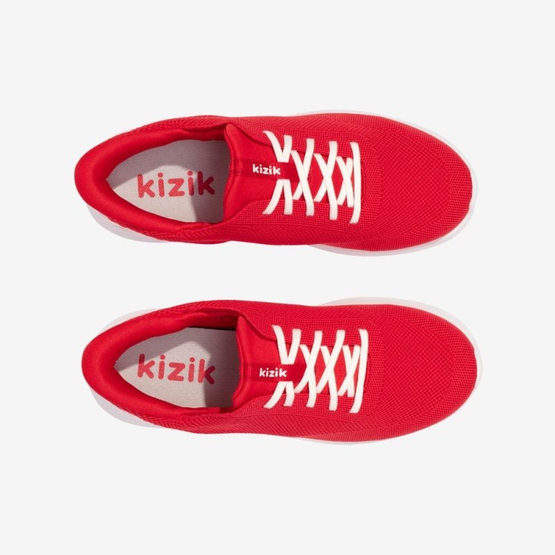 Kizik Athens Kids' Sneakers Red | JDUI2002