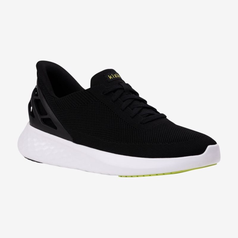 Kizik Athens Men's Sneakers Black | HLXX5189