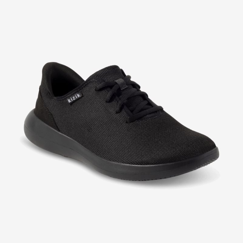 Kizik Madrid Eco Knit Men's Sneakers Black Black | EIRI3130