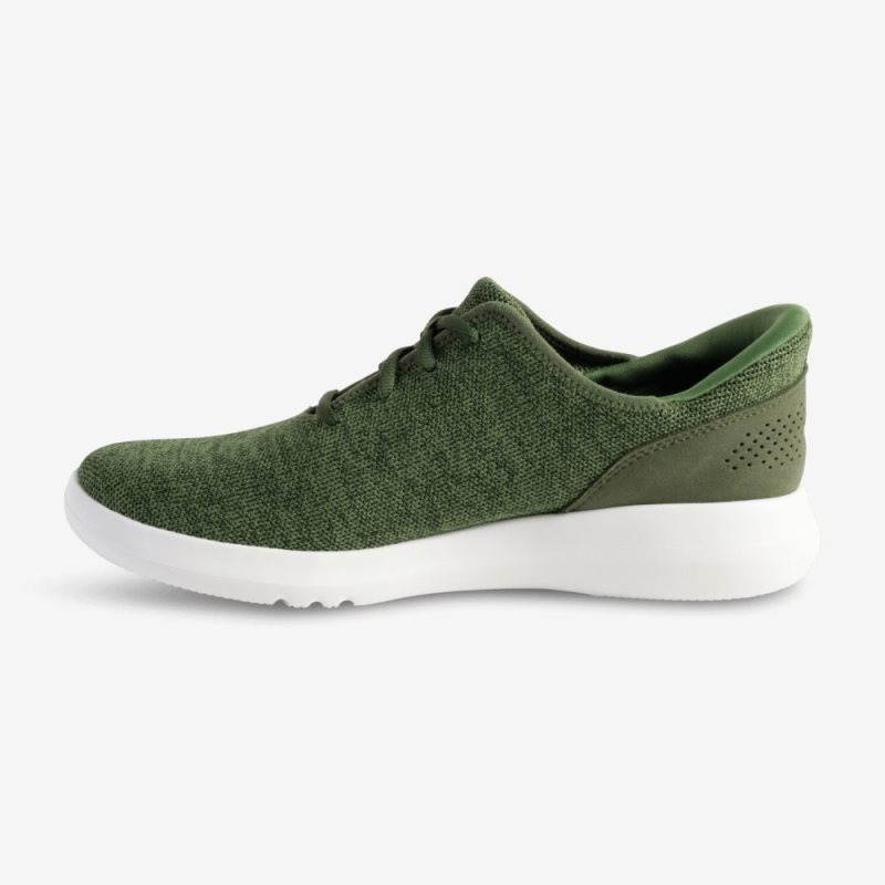 Kizik Madrid Eco Knit Men's Sneakers Olive | SJQW8090