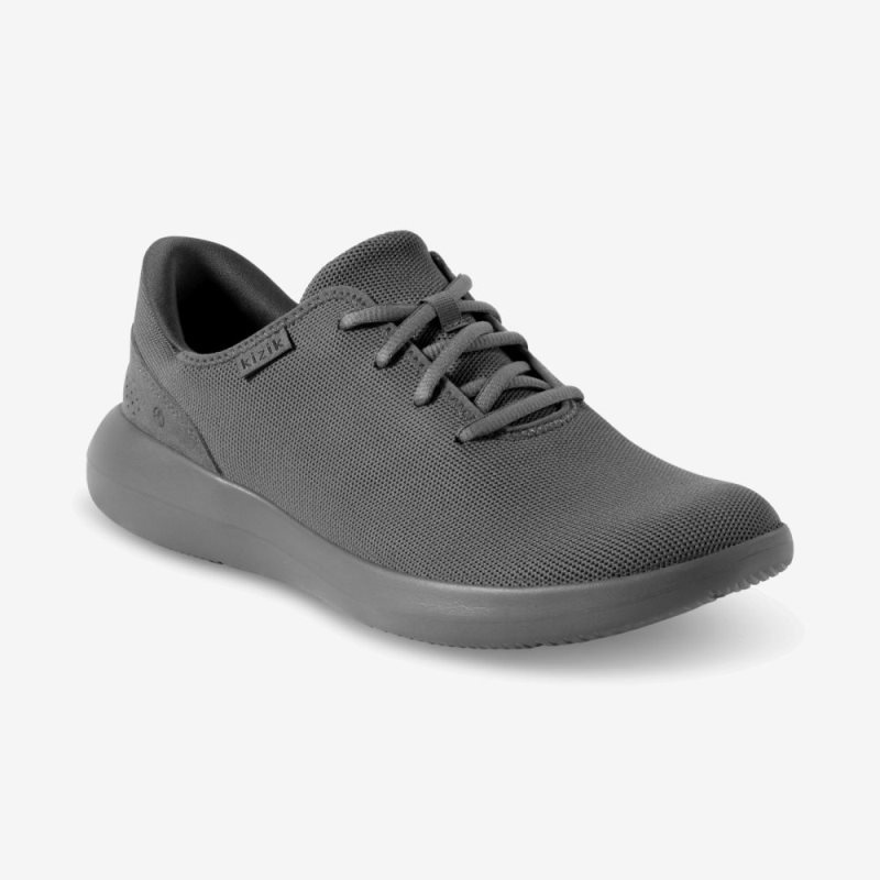 Kizik Madrid Eco Knit Women's Sneakers Deep Grey | BJHW0573